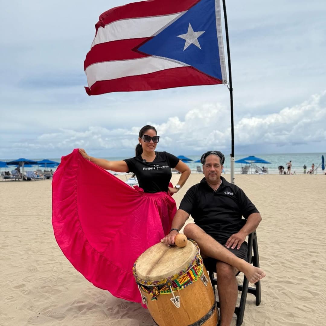 Puerto Rican Folklore Bomba Beach Class with Live Music